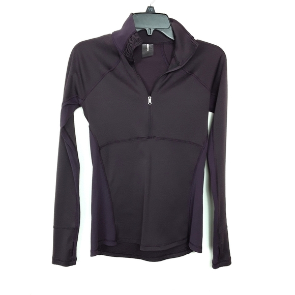 Calia | Quarter Zip Long Sleeve Workout Shirt With Thumb holes - Picture 1 of 3